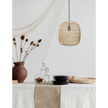 Nova Luce Melody - hanglamp - Ø 30,5 x 215 cm - lichtbruin