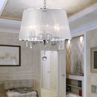 Searchlight Venetian - luster - Ø 50 x 140 cm - chroom
