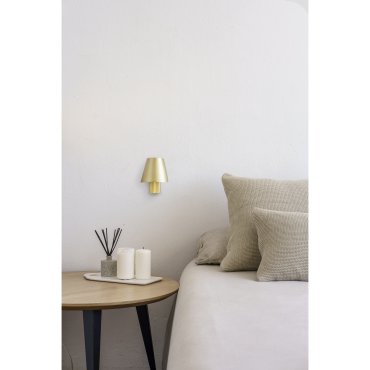 Faro Le Petit - wandverlichting - 11 x 9 x 14 cm - 4W LED incl. - satijn goud