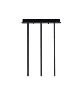 Nova Luce Stilvi - plafondlamp - 45 x 65 x 10 cm - 8W LED incl. - zandzwart