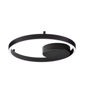 Nova Luce Hedra - plafondlamp - Ø 40 x 5 cm - 40W dimbare LED incl. - zandzwart