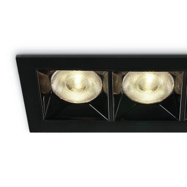 ONE Light Mirror Square Boxes - inbouwspot - 130 x 54 mm, 124 x 45 mm inbouwmaat  - 12W LED incl. - zwart