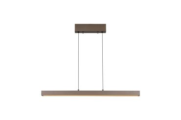 Searchlight Linear LED - hanglamp - 95-150 x 18 x 150 cm - 39W dimbare LED incl. - instelbare lichtkleur - koffiebruin