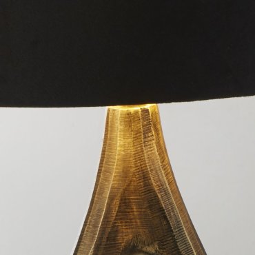 Searchlight Bucklow - tafellamp - Ø 40 x 46 cm - zwart, antiek messing en goud