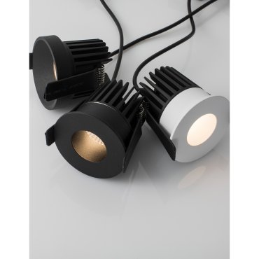 Nova Luce Petit - inbouwspot - Ø 62 mm, Ø 55 mm inbouwmaat - 9W LED incl. - IP42 - zandzwart