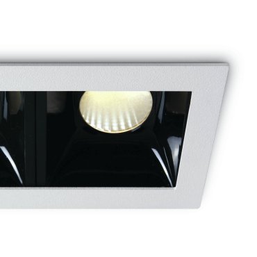 ONE Light Medium Shop Square Boxes - inbouwspot - 115 x 62 mm, 108 x 57 mm inbouwmaat - 2 x 6,5W dimbare LED incl. - wit