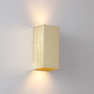 Searchlight Square - wandlamp - 6,7 x 6,7 x 15,5 cm - goud