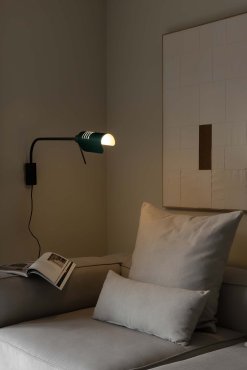Faro Martinica XL - wandverlichting met schakelaar - 85.4 x 8 cm - zwart en blauw