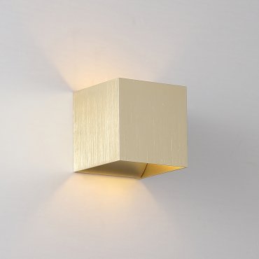 Searchlight Cube - wandlamp - 9,7 x 9,7 x 9,7 cm - goud