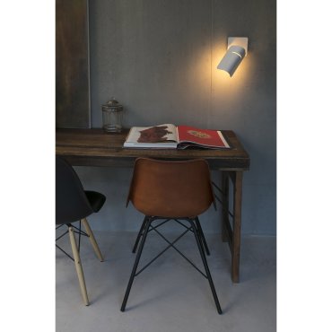 Faro Smile - wandverlichting met schakelaar - 12 x 13,2 x 19,5 cm - mat wit