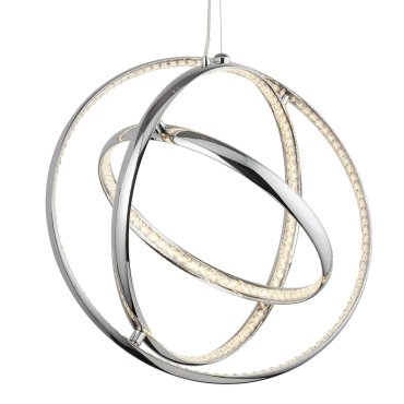 Searchlight Rings - hanglamp - Ø 55 x 171 cm - 42W LED incl. - chroom