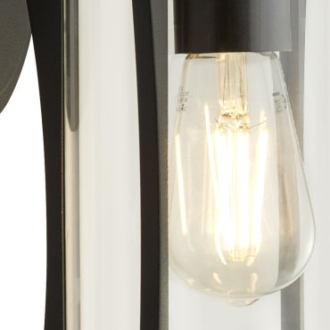 Searchlight Pagoda - buiten wandverlichting - 20 x 20 x 28 cm - IP44 - zwart