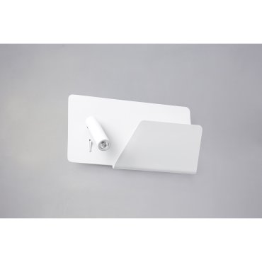Faro Suau Right - wandverlichting met schakelaar en USB-poort - 28 x 12 x 15,5 cm - 3W LED incl. - mat wit