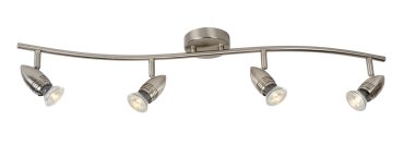 Lucide Caro 4 - opbouwspot - 78 x 9 x 13 cm - 4 x 5W LED incl. - satijn chroom