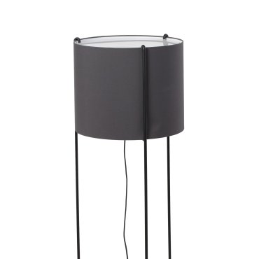 Faro Drum - staanlamp - 120 cm - zwart en grijs