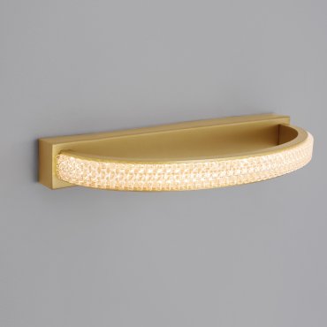 Nova Luce Grania - wandverlichting - 35 x 14,5 x 3 cm - 6,5W LED incl. - mat goud