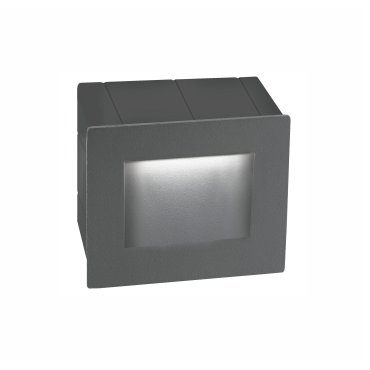 Nova Luce Krypton - inbouw wandverlichting - 8 x 7 x 8 cm - 3W LED incl. - IP54 - donkergrijs