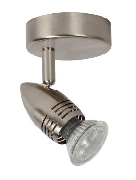 Lucide Caro 1 - opbouwspot - 9 x 13 x 9 cm - 5W LED incl. - satijn chroom