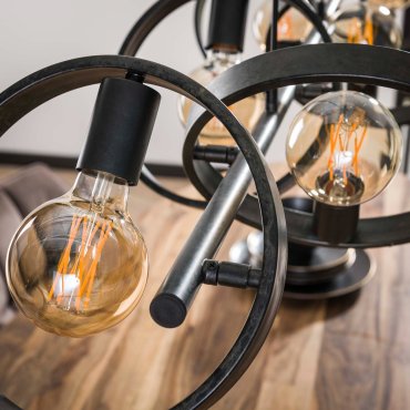 Vico Hover - hanglamp - 42 x 120 x 150 cm - houtskool