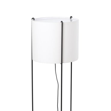 Faro Drum - staanlamp - 120 cm - zwart en beige