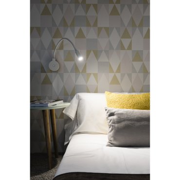 Faro Pixie - wandverlichting met schakelaar - 8 x 3 x 39 cm - 2W LED incl. - mat wit