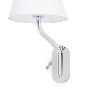 Faro Eterna Right - wandverlichting - 21,5 x 20 x 16 cm - 1W LED incl. - wit en chroom