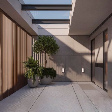 Nova Luce Appia - buiten wandverlichting - 8,5 x 20 x 3,8 cm - 5W LED incl. - IP54 - corten