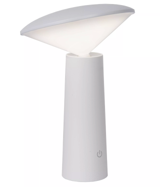 Lucide Jive - oplaadbare buiten tafellamp - Ø 13,9 x 21,3 cm - 4W dimbare LED incl. -  IP44 - wit