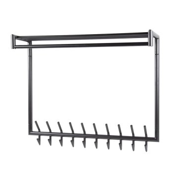 Vico Tubo - kapstok met wandschap - 100 x 27 x 80 cm - mat donker grijs