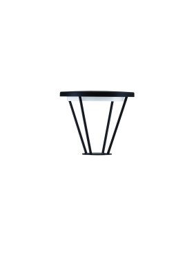 Nova Luce Virtus - sokkellamp - Ø 30 x 27 cm - 16W LED incl. - IP65 - donker antraciet
