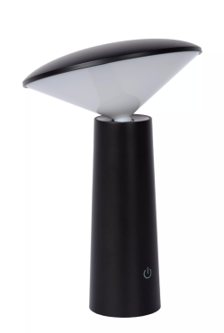 Lucide Jive - oplaadbare buiten tafellamp - Ø 13,9 x 21,3 cm - 4W dimbare LED incl. -  IP44 - zwart
