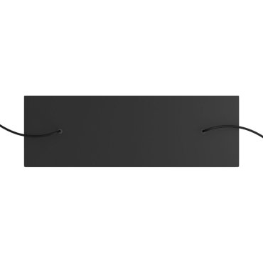 Creative Cables - Rose-One Rechthoekig plafondrozet voor 2 lichtpunten - 67,5 x 22,5 cm - zwart
