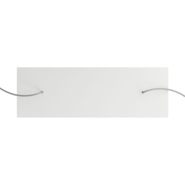 Creative Cables - Rose-One Rechthoekig plafondrozet voor 2 lichtpunten - 67,5 x 22,5 cm - wit