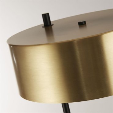 Searchlight Knox - vloerlamp - Ø 30 x 149 cm - zwart en goud