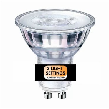 ETH LED Sceneswitch + Memory - GU10 - 5W - 3-stappen dimbaar - 2700K/2500K/2200K - transparant