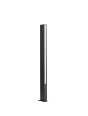 Nova Luce Stor - tuinpaal - 8 x 100 x 12 cm - 17W LED incl. - IP65 - zandzwart