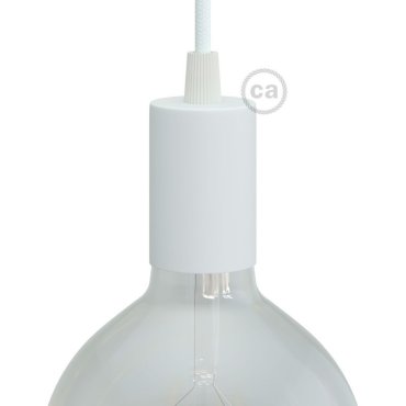 Creative Cables - E27 fitting met conische plastieken kabelhouder - Ø 4,2 x 6,2 cm - wit