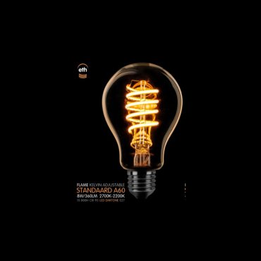 ETH LED Spiral Standard - E27 - dimtone - 8W - 2700K tot 2200K - goud