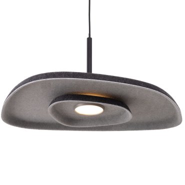 Maxlight Deux - hanglamp - 40 x 30 x 190 cm - 5W LED incl. - zwart en grijs