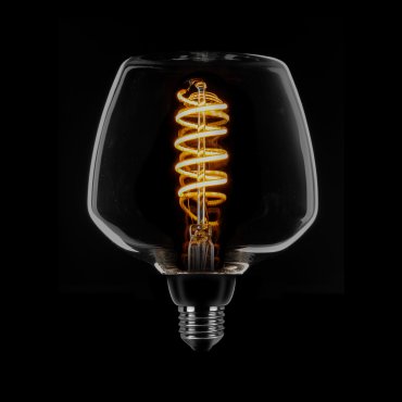ETH LED Spiral Deco - E27 - dimtone - 8W - 2700K tot 2200K – gerookt
