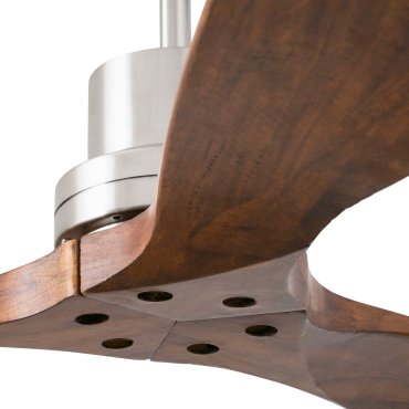 Faro Lantau L - plafondventilator - Ø 132 cm - mat nikkel en walnoot