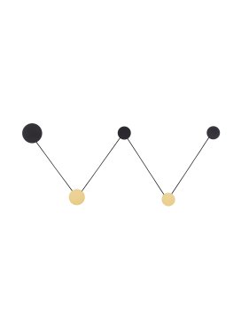 Nova Luce Ark - wandlamp - 150 x 63 x 9,5 cm - 34W LED incl. - zandzwart en goud