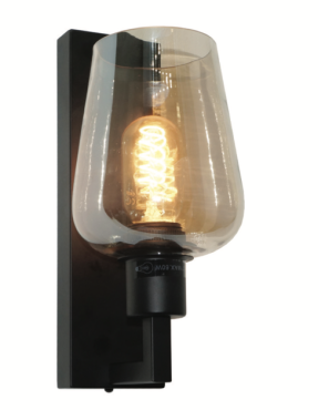 Artdelight Movano - wandverlichting -  13 x 8,7 x 17,8 cm - zwart