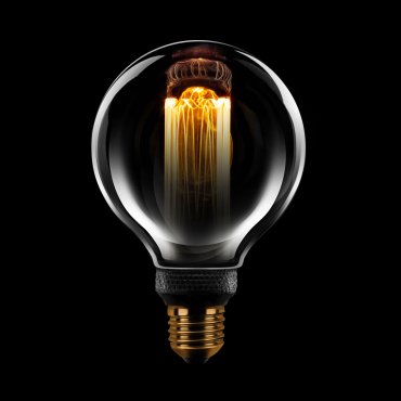 ETH Globe LED Filament - Ø 8 cm - E27 - 3 stappen dimbaar - 5W - 2000K – gerookt en transparant