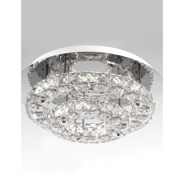Nova Luce Quentin - plafondverlichting - Ø 40 x 15 cm - 28W LED incl. - chroom