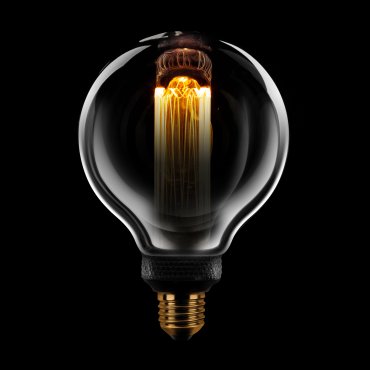 ETH Globe LED Filament - Ø 9,5 cm - E27 - 3 stappen dimbaar - 5W - 1800K – gerookt en transparant