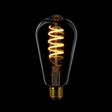 ETH Edison Spiral LED Filament ST64 - E27 - 8W dimbaar - 1800K – gerookt