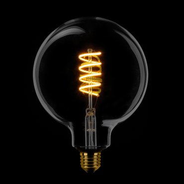 ETH Globe Spiral LED Filament - Ø 12,5 cm - E27 - 3 stappen dimbaar - 7W - 1800K  - gerookt