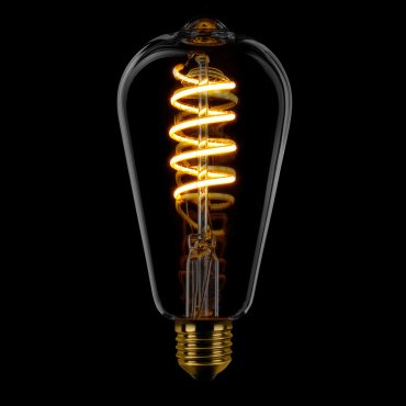 ETH Edison Spiral LED Filament ST64 - E27 -  dimbaar - 7,5W - 2200K  - goud