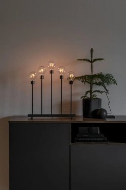 SHOWROOMMODEL - Konstsmide kerstverlichting - kandelaar - 45 x 13 x 54 cm - mat zwart